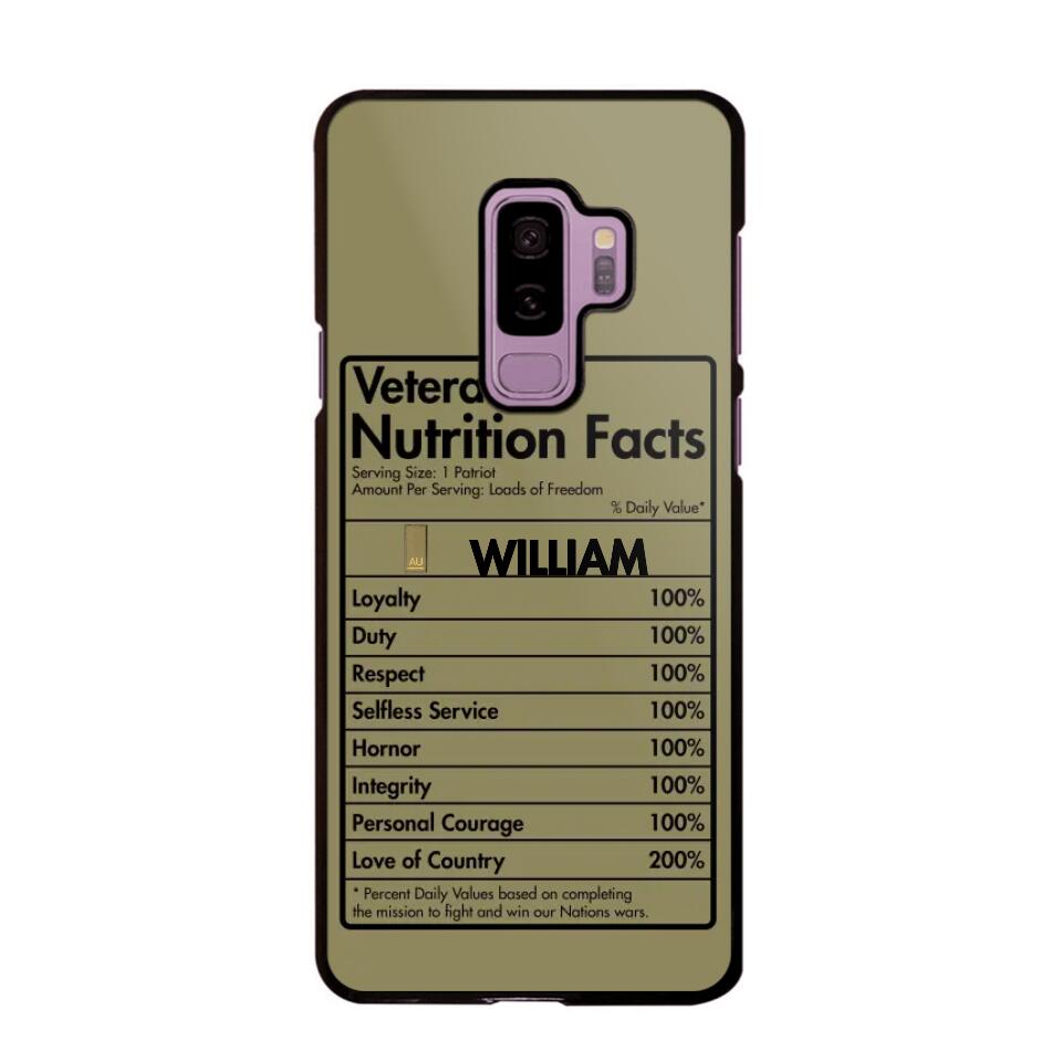 Personalized Italian Veteran Nutrition Facts Phonecase 3D Printed QTDT1210