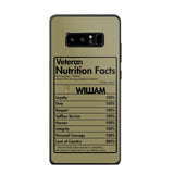 Personalized Italian Veteran Nutrition Facts Phonecase 3D Printed QTDT1210