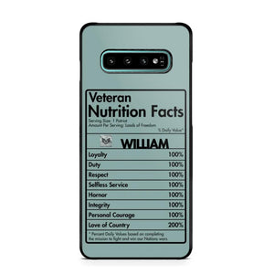 Personalized US Veteran Nutrition Facts Phonecase 3D Printed QTDT1210