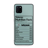 Personalized US Veteran Nutrition Facts Phonecase 3D Printed QTDT1210