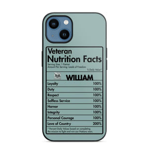 Personalized US Veteran Nutrition Facts Phonecase 3D Printed QTDT1210