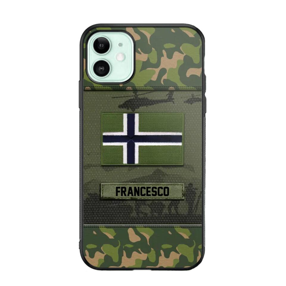 Personalized Norwegian Veterans/Soldier Camo Phone Case Printed 22OCT-HQ14