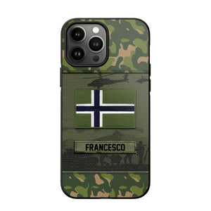 Personalized Norwegian Veterans/Soldier Camo Phone Case Printed 22OCT-HQ14