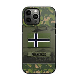 Personalized Norwegian Veterans/Soldier Camo Phone Case Printed 22OCT-HQ14