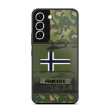 Personalized Norwegian Veterans/Soldier Camo Phone Case Printed 22OCT-HQ14