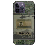 Personalized Spanish Veterans/Soldier Camo Phone Case Printed 22OCT-HQ14