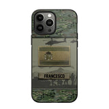 Personalized Spanish Veterans/Soldier Camo Phone Case Printed 22OCT-HQ14