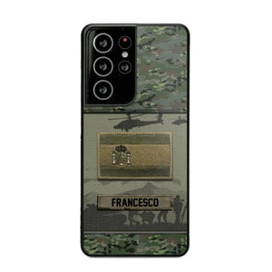 Personalized Spanish Veterans/Soldier Camo Phone Case Printed 22OCT-HQ14