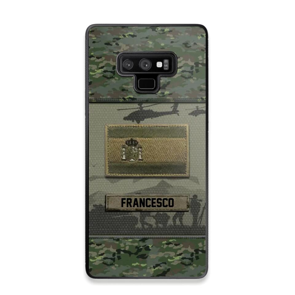 Personalized Spanish Veterans/Soldier Camo Phone Case Printed 22OCT-HQ14