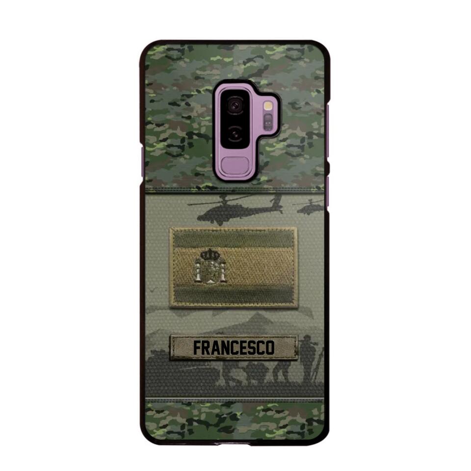 Personalized Spanish Veterans/Soldier Camo Phone Case Printed 22OCT-HQ14