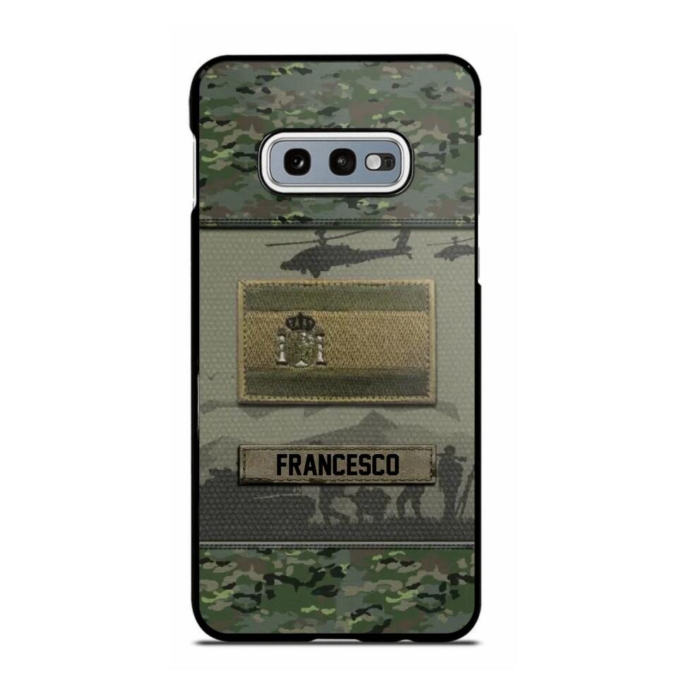 Personalized Spanish Veterans/Soldier Camo Phone Case Printed 22OCT-HQ14