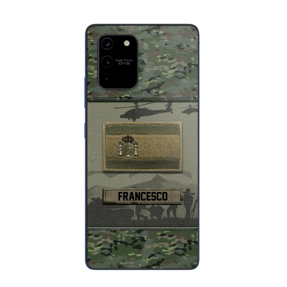 Personalized Spanish Veterans/Soldier Camo Phone Case Printed 22OCT-HQ14