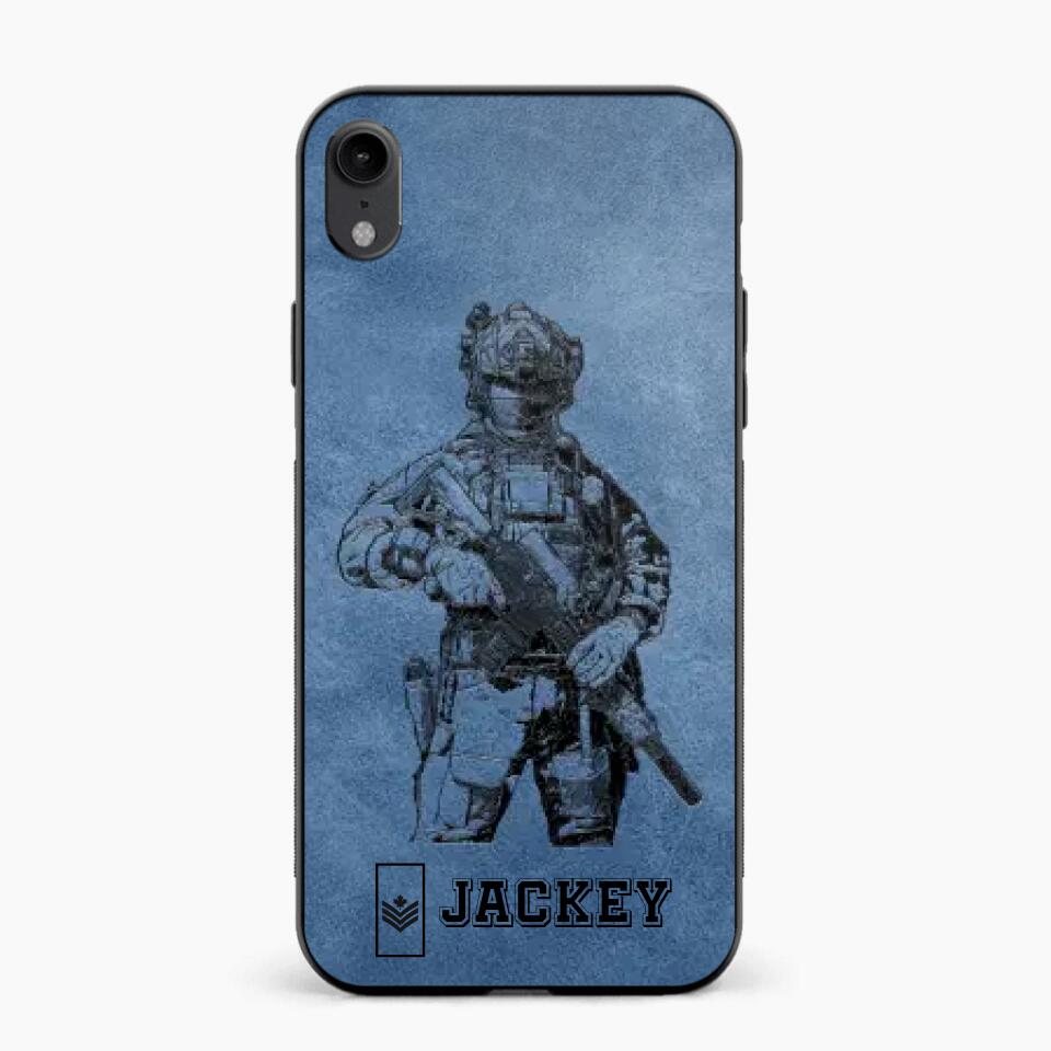 Personalized Canadian Veteran/Soldier Phonecase 3D Printed 22OCT-HQ14