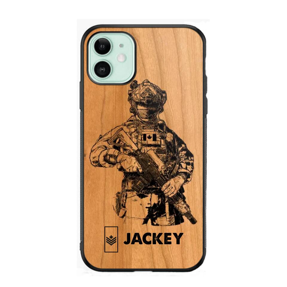 Personalized Canadian Veteran/Soldier Phonecase 3D Printed 22OCT-HY14