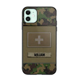 Personalized Swiss Veterans/Soldier Camo Flag Phone Case Printed 22OCT-HY15