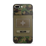 Personalized Swiss Veterans/Soldier Camo Flag Phone Case Printed 22OCT-HY15