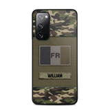 Personalized French Veterans/Soldier Camo Flag Phone Case Printed 22OCT-HY15