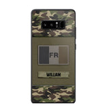 Personalized French Veterans/Soldier Camo Flag Phone Case Printed 22OCT-HY15