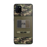 Personalized French Veterans/Soldier Camo Flag Phone Case Printed 22OCT-HY15