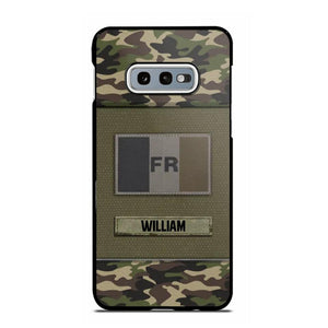 Personalized French Veterans/Soldier Camo Flag Phone Case Printed 22OCT-HY15