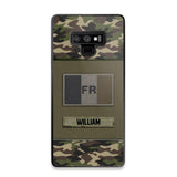 Personalized French Veterans/Soldier Camo Flag Phone Case Printed 22OCT-HY15