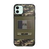 Personalized French Veterans/Soldier Camo Flag Phone Case Printed 22OCT-HY15