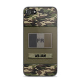 Personalized French Veterans/Soldier Camo Flag Phone Case Printed 22OCT-HY15