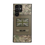 Personalized UK Veterans/Soldier Camo Flag Phone Case Printed 22OCT-HY15