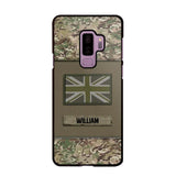 Personalized UK Veterans/Soldier Camo Flag Phone Case Printed 22OCT-HY15