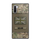 Personalized UK Veterans/Soldier Camo Flag Phone Case Printed 22OCT-HY15