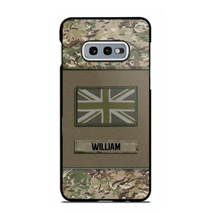 Personalized UK Veterans/Soldier Camo Flag Phone Case Printed 22OCT-HY15