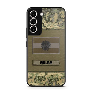 Personalized Austrian Veterans/Soldier Camo Flag Phone Case Printed 22OCT-HY15