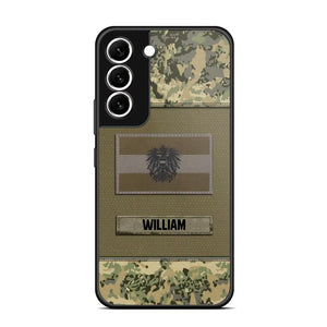 Personalized Austrian Veterans/Soldier Camo Flag Phone Case Printed 22OCT-HY15