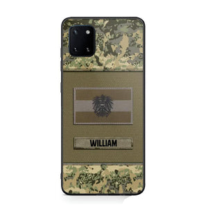 Personalized Austrian Veterans/Soldier Camo Flag Phone Case Printed 22OCT-HY15