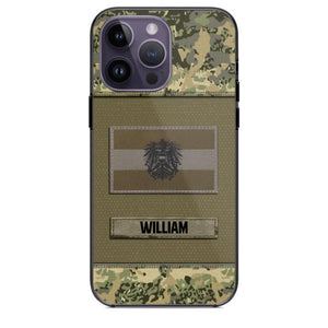 Personalized Austrian Veterans/Soldier Camo Flag Phone Case Printed 22OCT-HY15