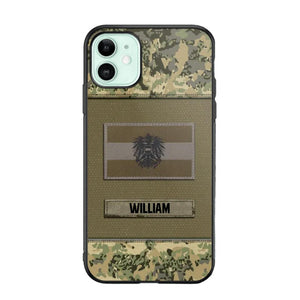 Personalized Austrian Veterans/Soldier Camo Flag Phone Case Printed 22OCT-HY15