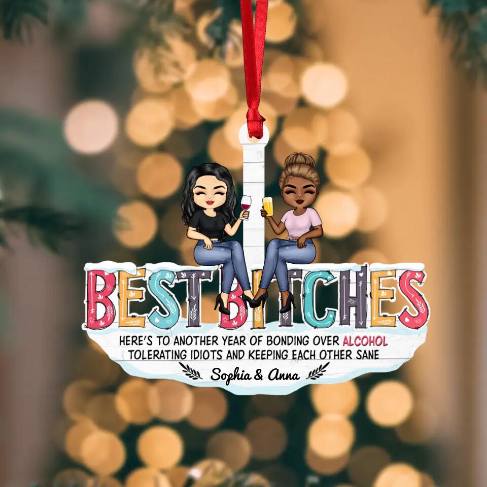 Personalized Bestie Christmas Wood Ornament Printed 22OCT-DT20