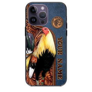 Personalized Rooster Lovers Leather Background Phonecase 3D Printed OCT22-DT21