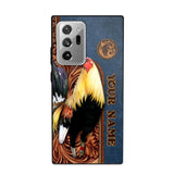 Personalized Rooster Lovers Leather Background Phonecase 3D Printed OCT22-DT21