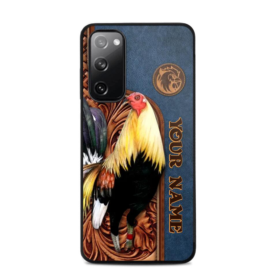 Personalized Rooster Lovers Leather Background Phonecase 3D Printed OCT22-DT21