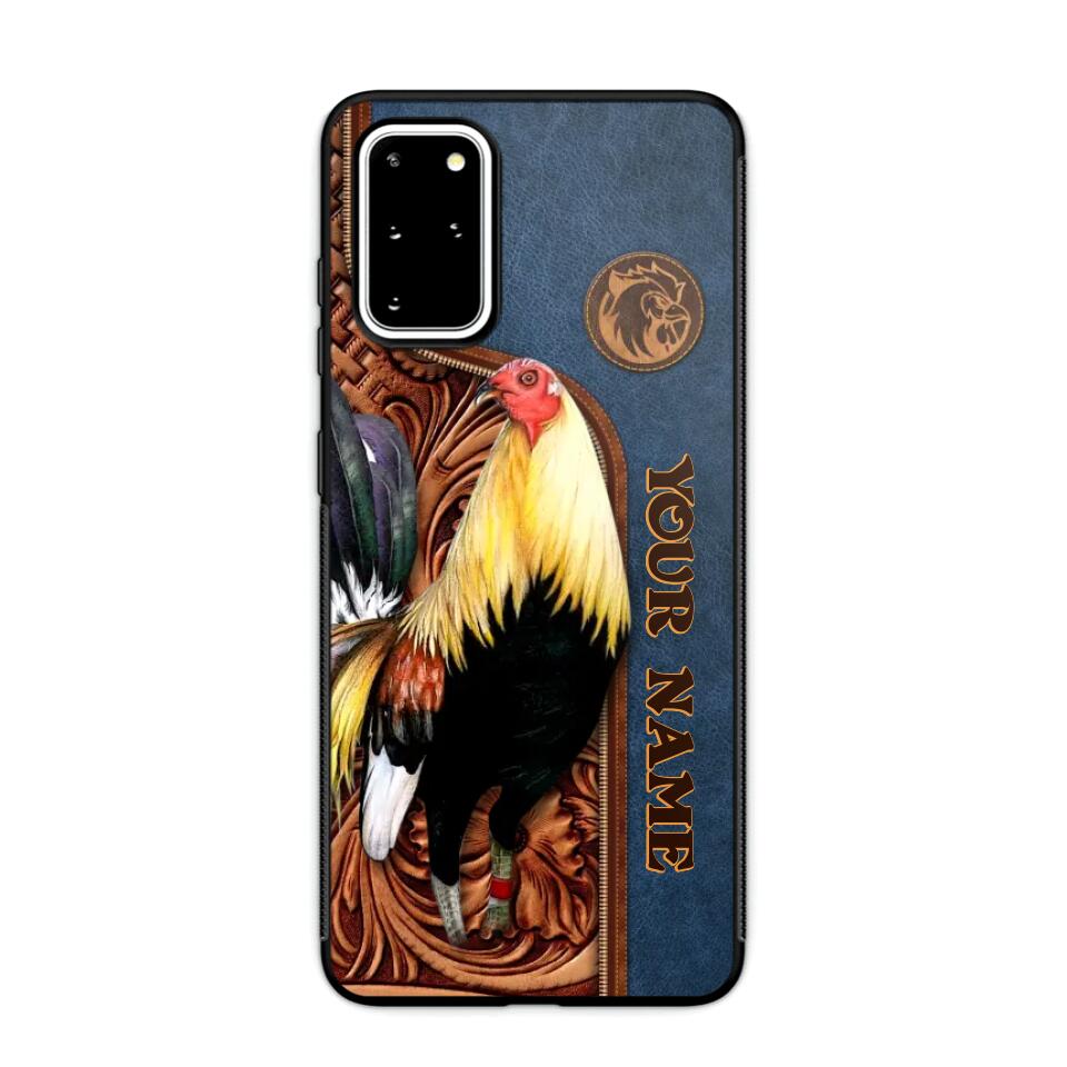 Personalized Rooster Lovers Leather Background Phonecase 3D Printed OCT22-DT21