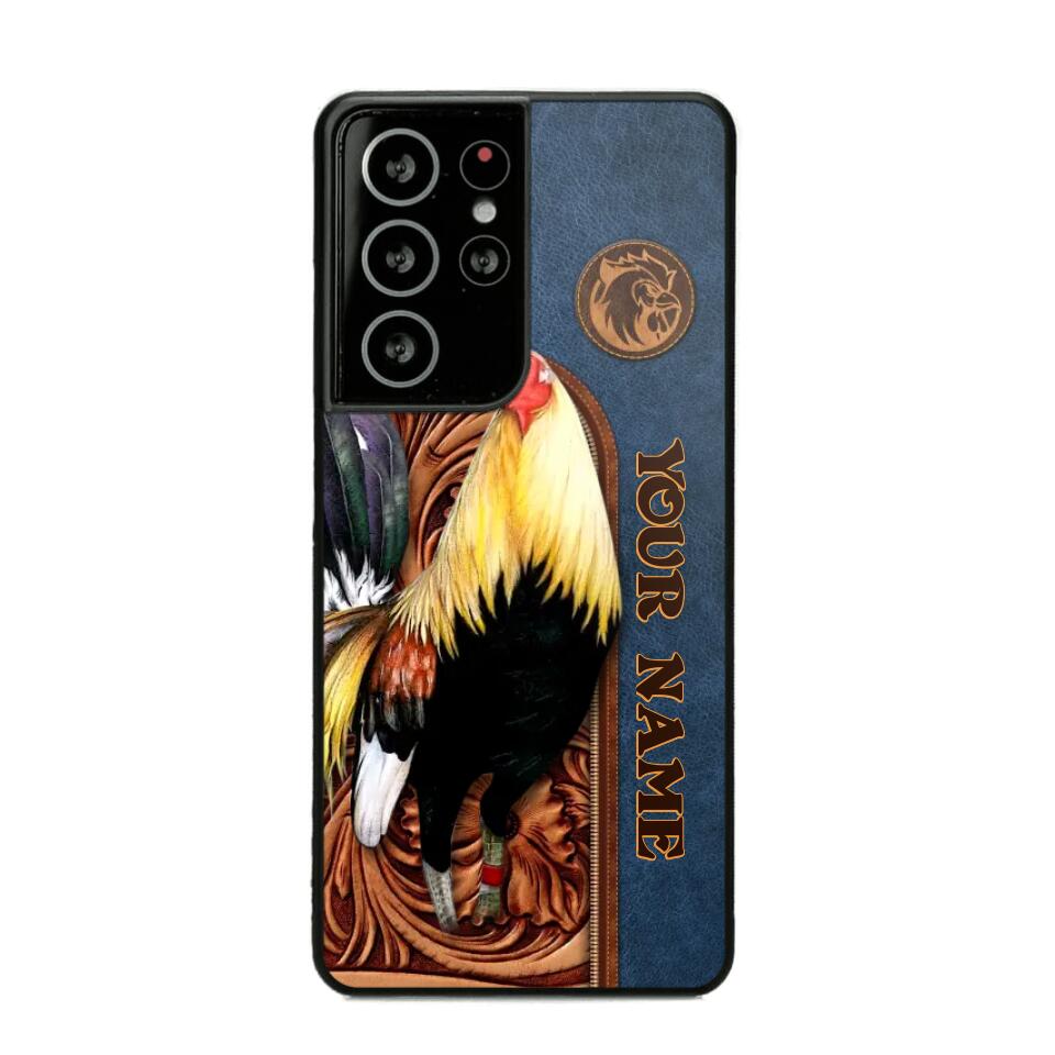 Personalized Rooster Lovers Leather Background Phonecase 3D Printed OCT22-DT21