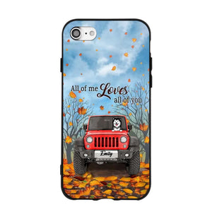 Personalized Jeep And Dog Lovers Autumn 3D Printed Phonecase OCT22-DT21