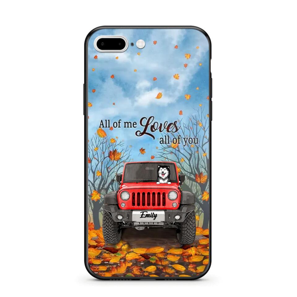 Personalized Jeep And Dog Lovers Autumn 3D Printed Phonecase OCT22-DT21