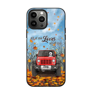 Personalized Jeep And Dog Lovers Autumn 3D Printed Phonecase OCT22-DT21