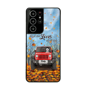 Personalized Jeep And Dog Lovers Autumn 3D Printed Phonecase OCT22-DT21