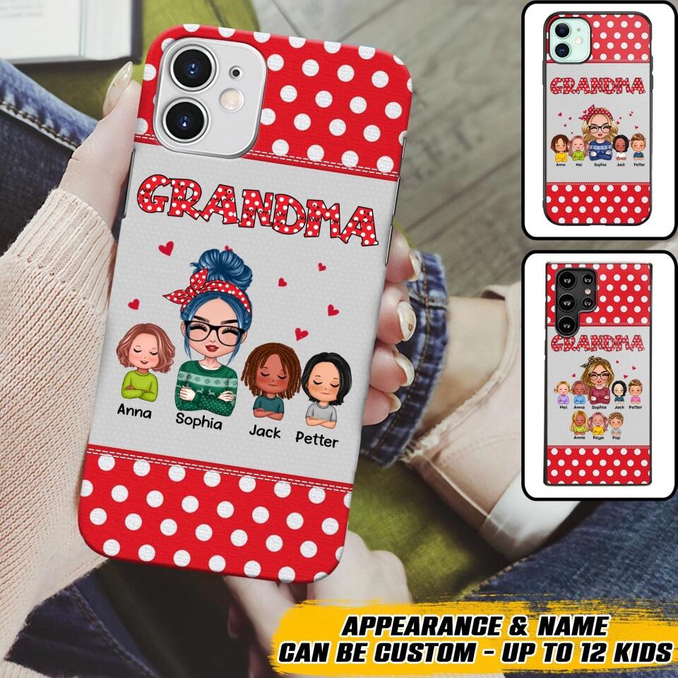 Personalized Grandma Kid Phone Case Printed 22OCT-HQ24