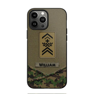 Personalized Swiss Veterans/Soldier Camo Flag Phone Case Printed 22OCT-HY25