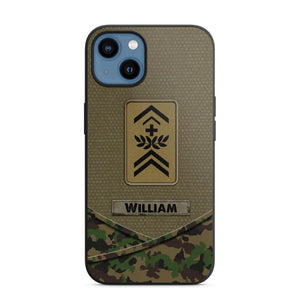 Personalized Swiss Veterans/Soldier Camo Flag Phone Case Printed 22OCT-HY25