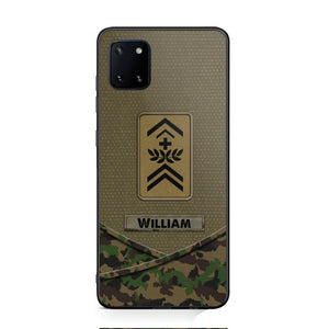 Personalized Swiss Veterans/Soldier Camo Flag Phone Case Printed 22OCT-HY25